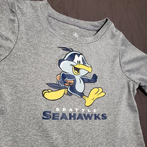 Seattle Seahawks Licensed NFL T-Shirt Size 3T 100% Polyester Grey - Picture 3 of 4